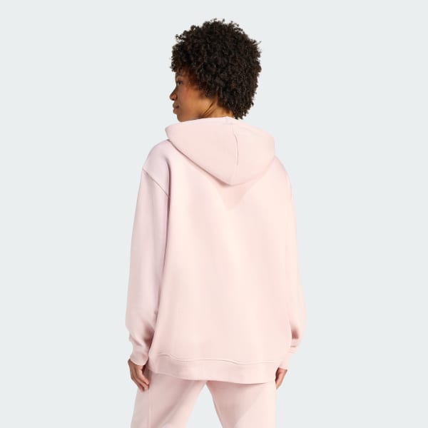 Rose Sweat-shirt à capuche molleton oversize Essentials