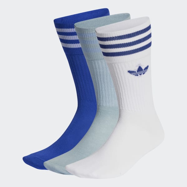 adidas Solid Crew Socks 3 Pairs - White