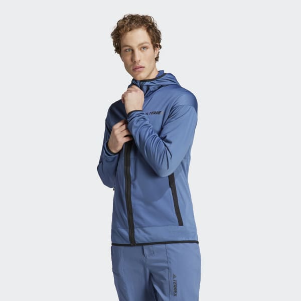 Nauwgezet slinger hoop adidas TERREX Tech Fleece Light Hooded Hiking Jacket - Blue | Men's Hiking  | adidas US