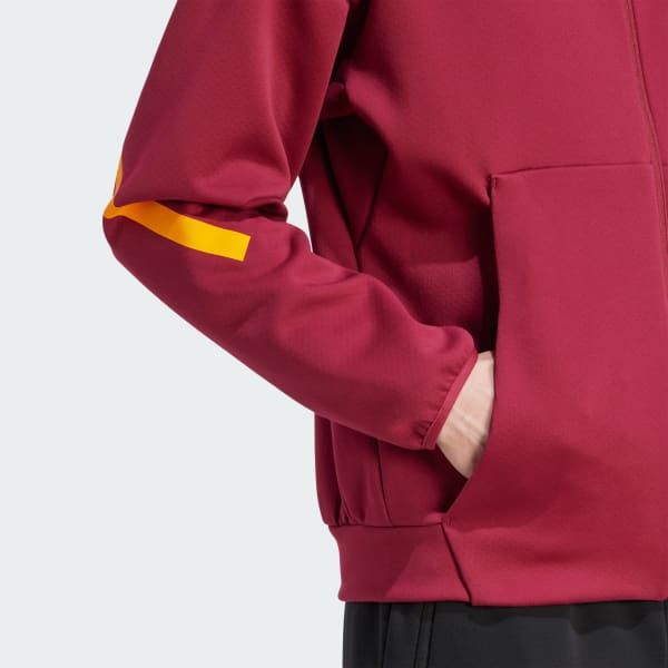 adidas AS Roma ADIDAS Z.N.E. Anthem Jacket - Burgundy | Free