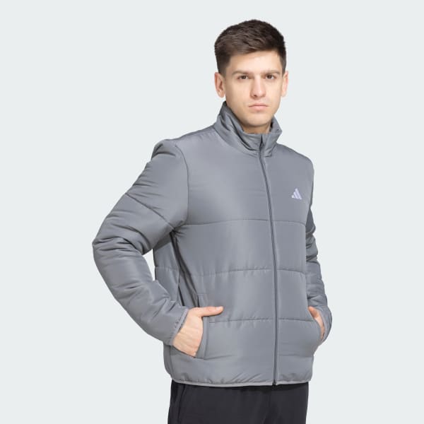 Grey Basic Puffer Jacket