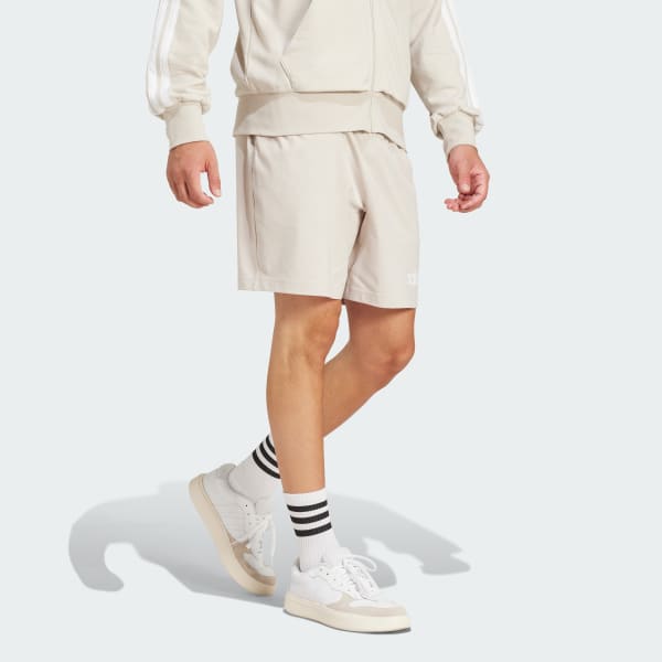 Beige Shorts Essentials Linear Single Jersey