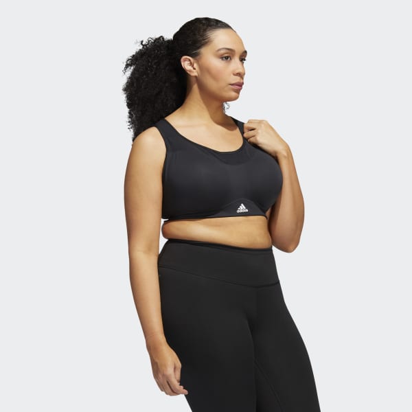 Black adidas TLRD Impact Training High-Support Bra (Plus Size) WH073