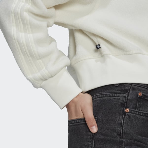 Blanco Sudadera Felpa Polar Estampada VC680