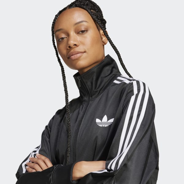 adidas Adicolor Classic Firebird Loose Track Top - Black | Free