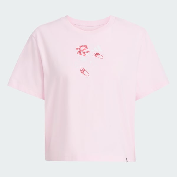 สีชมพู เสื้อยืดพิมพ์ลาย Mini