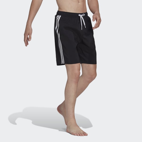 adidas Adicolor 3-Stripes Swim Shorts - Black | Men's Swim | adidas US