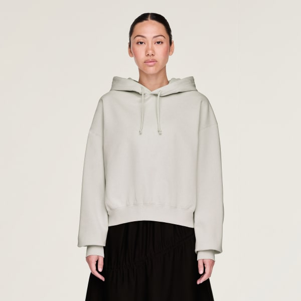 Λευκό Y-3 Brushed Terry Boxy Hoodie