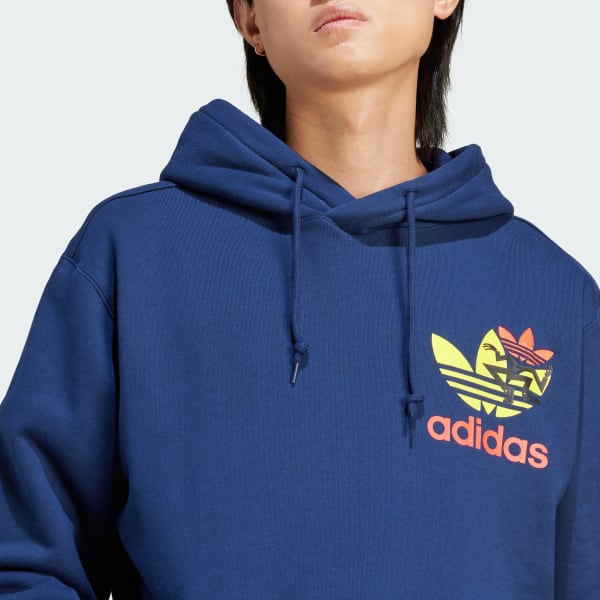 adidas Trefoil Hoodie Blue Free Shipping with adiClub adidas US