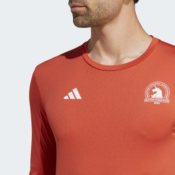 adidas Boston Marathon® 2023 Long Sleeve Running Tee - Red | Men's Running  | adidas US