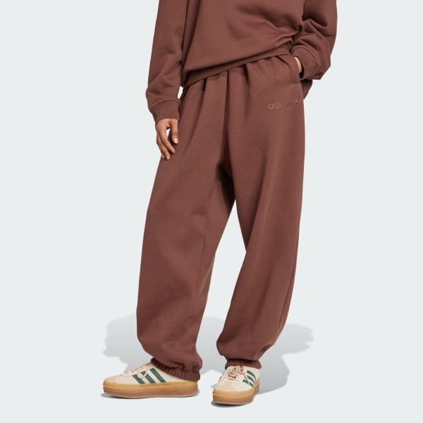 Marrom Calça Jogger Tamanho Oversized Linear Essentials