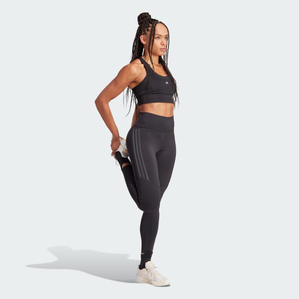 Negro Top Deportivo Run Pocket Soporte Medio