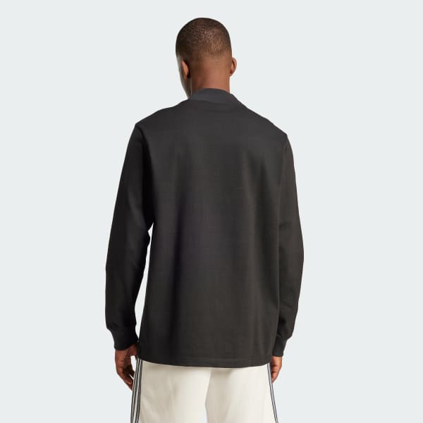 Black Long Sleeve Mock Neck Q1 Top