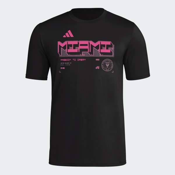 adidas Inter Miami CF Mens Short Sleeve Pregame T-shirt - Black