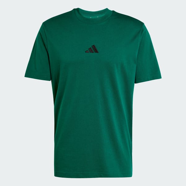 Verde T-shirt em Jersey Simples Essentials