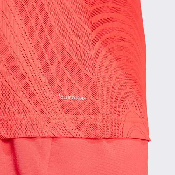 Camiseta Tennis Pro Climacool+ Malha Elástica FreeLift - Vermelho