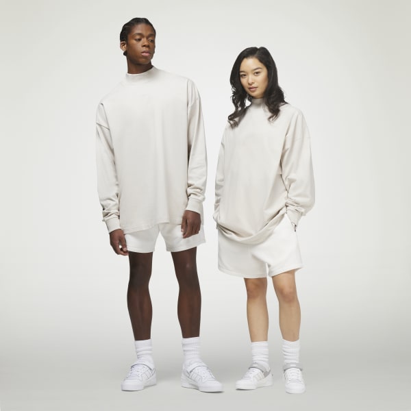 adidas Basketball Long Sleeve Long Sleeve Top Beige adidas UK