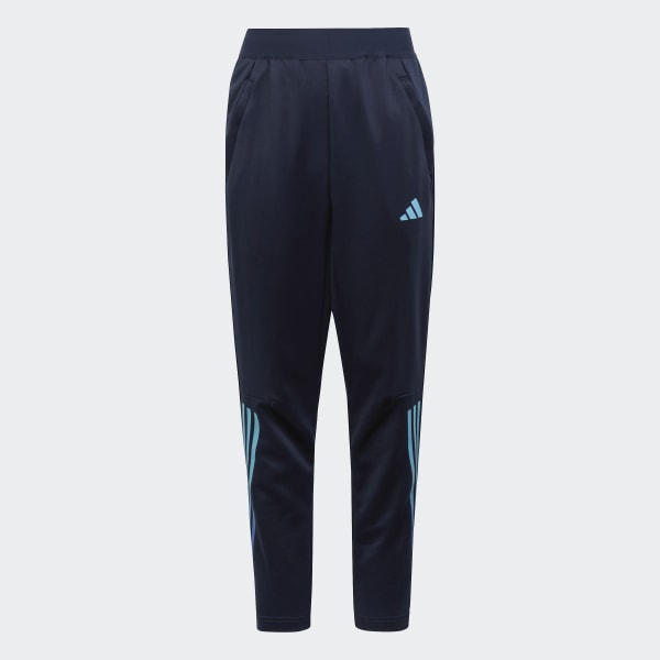 blauw Train Icons AEROREADY 3-Stripes Knit Broek