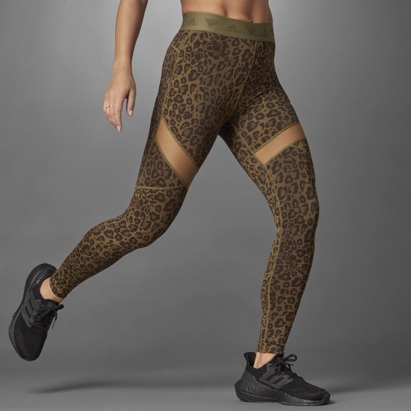 Buy adidas Womens Hyperglam High-rise Leopard Tight Leggings