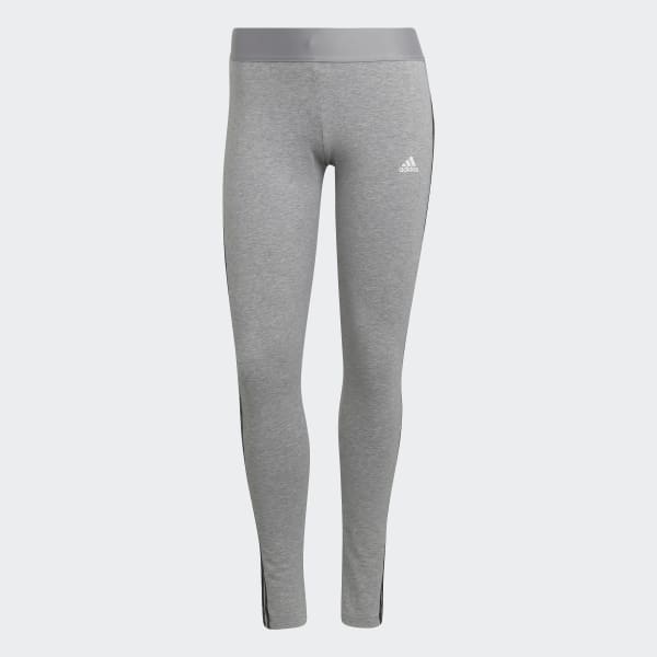 Calça Adidas Legging 3 Stripes Cinza - Loja HIP