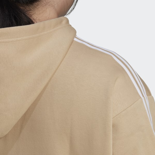 bézová Mikina s kapucňou Adicolor Classics (plus size) JG169