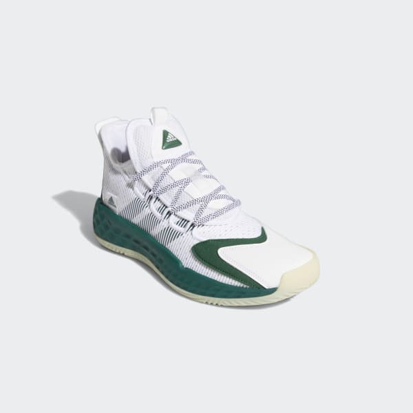 green and white adidas basketball shoes