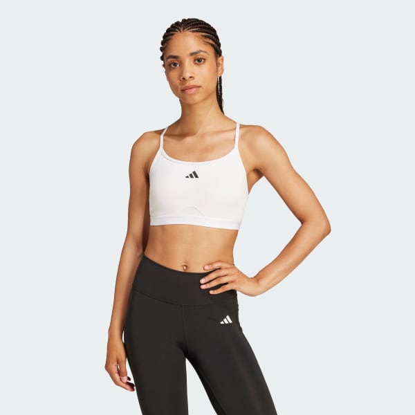 White Aeroreact Training 3-Stripes Bra