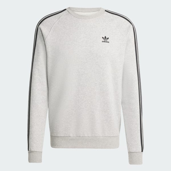 adidas Adicolor Classics 3-Stripes Crew - Grey | Free