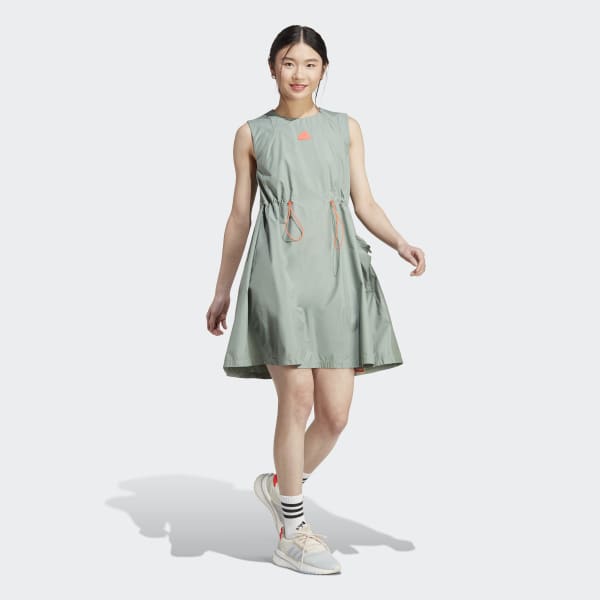 adidas City Escape Dress - Green | Women's Lifestyle | adidas US