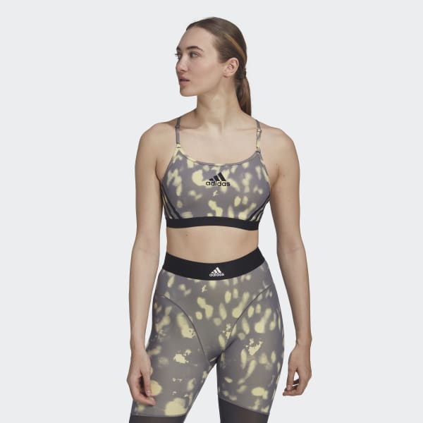 Shop adidas Aeroreact Light-Support Hyperglam Printed Bra by adidas online  in Qatar