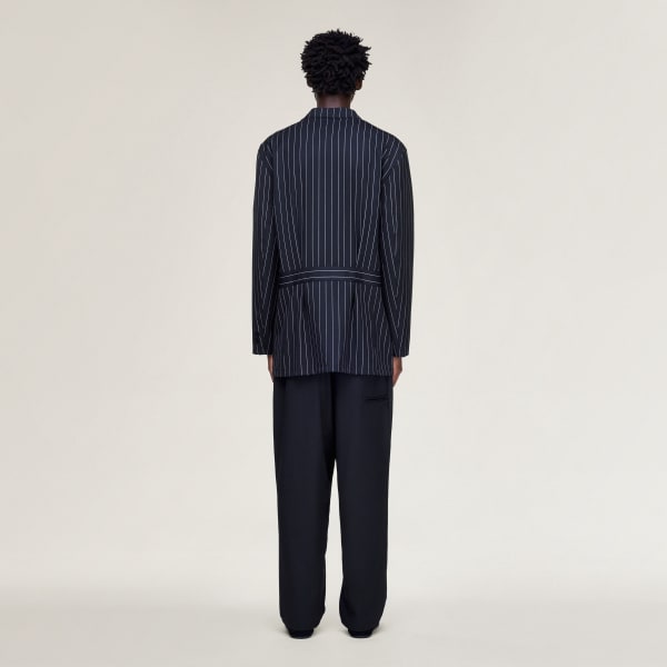 Black Y-3 REFINED WOOL TRACK PANTS