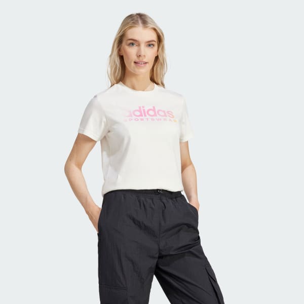 White The Soft Side Linear Tee