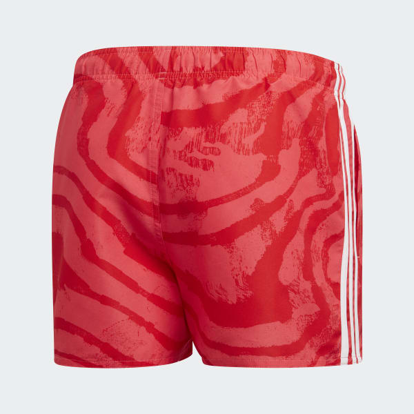 adidas 3 Streifen Allover Print Badeshorts Rot | adidas Adidas 3 Streifen Allover Print Badeshorts ab 21,16