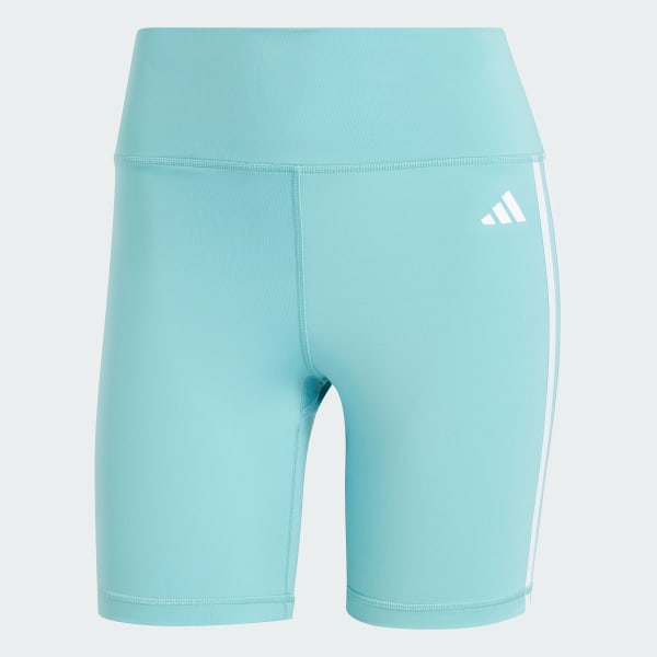Turchese Leggings corti da allenamento Essentials 3-Stripes High-Waisted