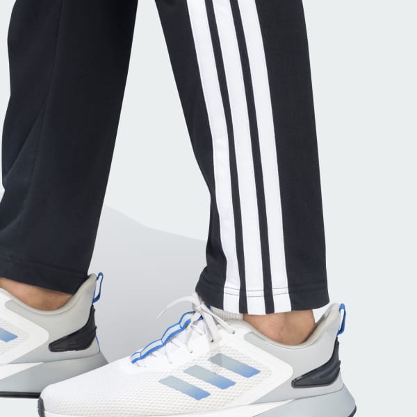 Stripes Single Jersey Tapered Open Hem Pants