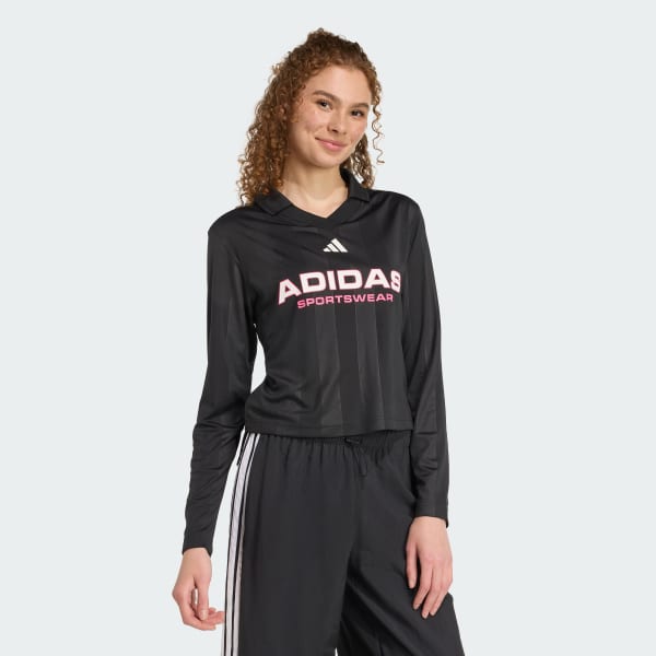 Black 티로 롱 슬리브 폴로 티