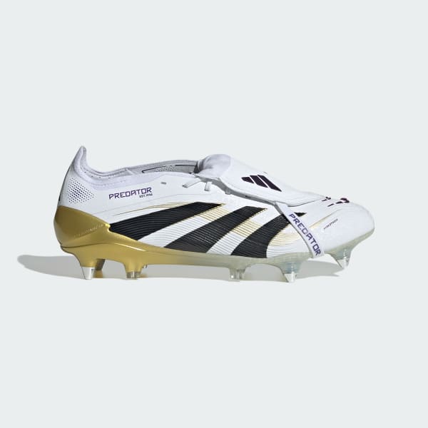 White Predator Elite Fold-Over Tongue Soft Ground Boots