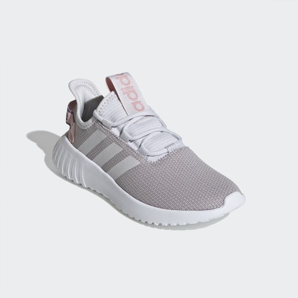 gray and white adidas shoes
