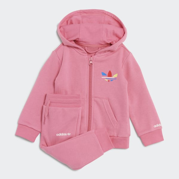 Rozowy Adicolor Full-Zip Hoodie Set