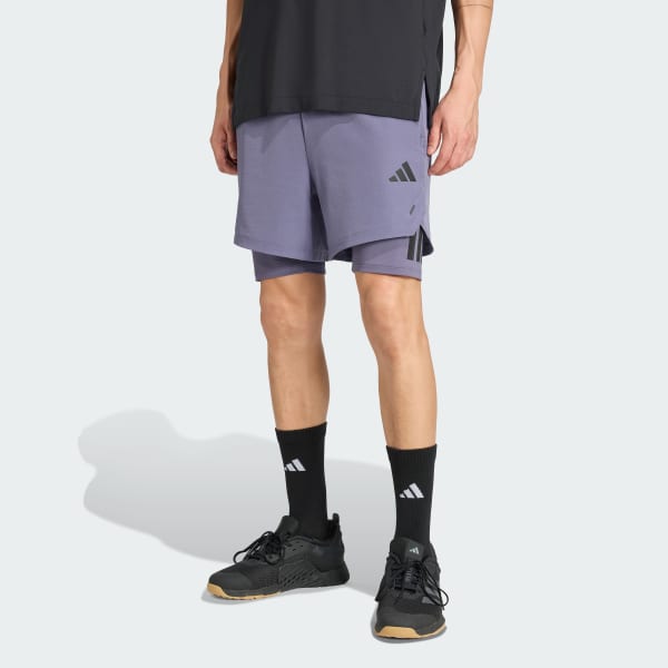 Shorts PrimeLift 2 em 1 - Roxo adidas | adidas Brasil