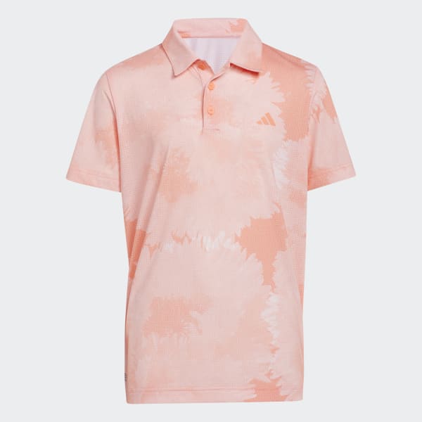 adidas Flower Mesh Golf Polo Shirt Orange adidas Canada