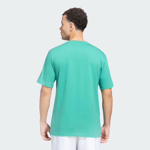 Green adidas Originals Trefoil Shoe Tee