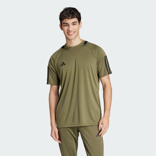 Green Sereno AEROREADY 3-Stripes Tee