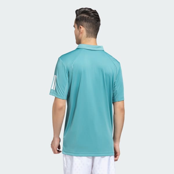 Turquoise Club 3 Stripes Polo Shirt