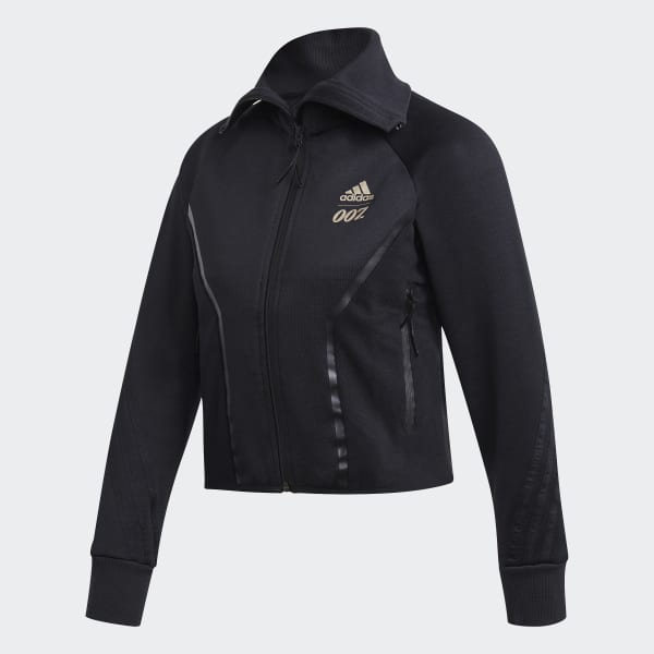 Siyah adidas Athletics x James Bond Fermuarlı Üst 69362