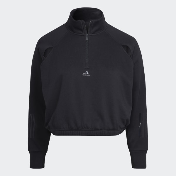 Zwart Hyperglam Fleece Sweater (Grote Maat) RF645