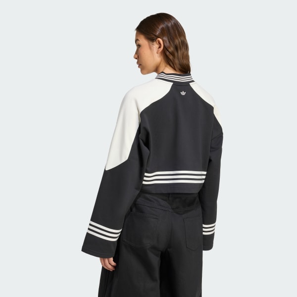 Nero Felpa Blocking Crewneck