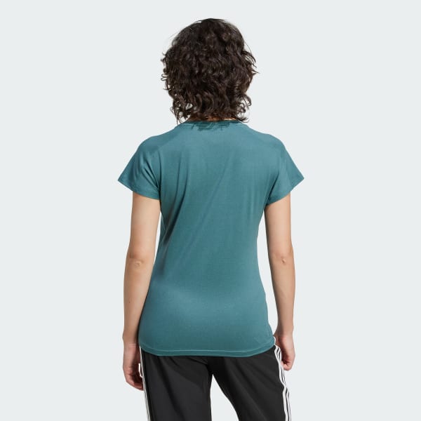 Green AEROREADY Train Essentials Minimal Branding V-Neck T-Shirt
