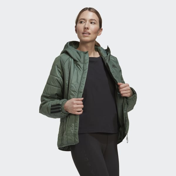 Grun Itavic 3-Streifen Light Hooded Jacke AV242