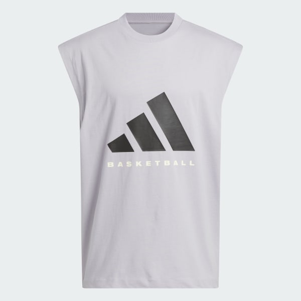 Grey adidas Basketball Sleeveless Tee (Gender Neutral)